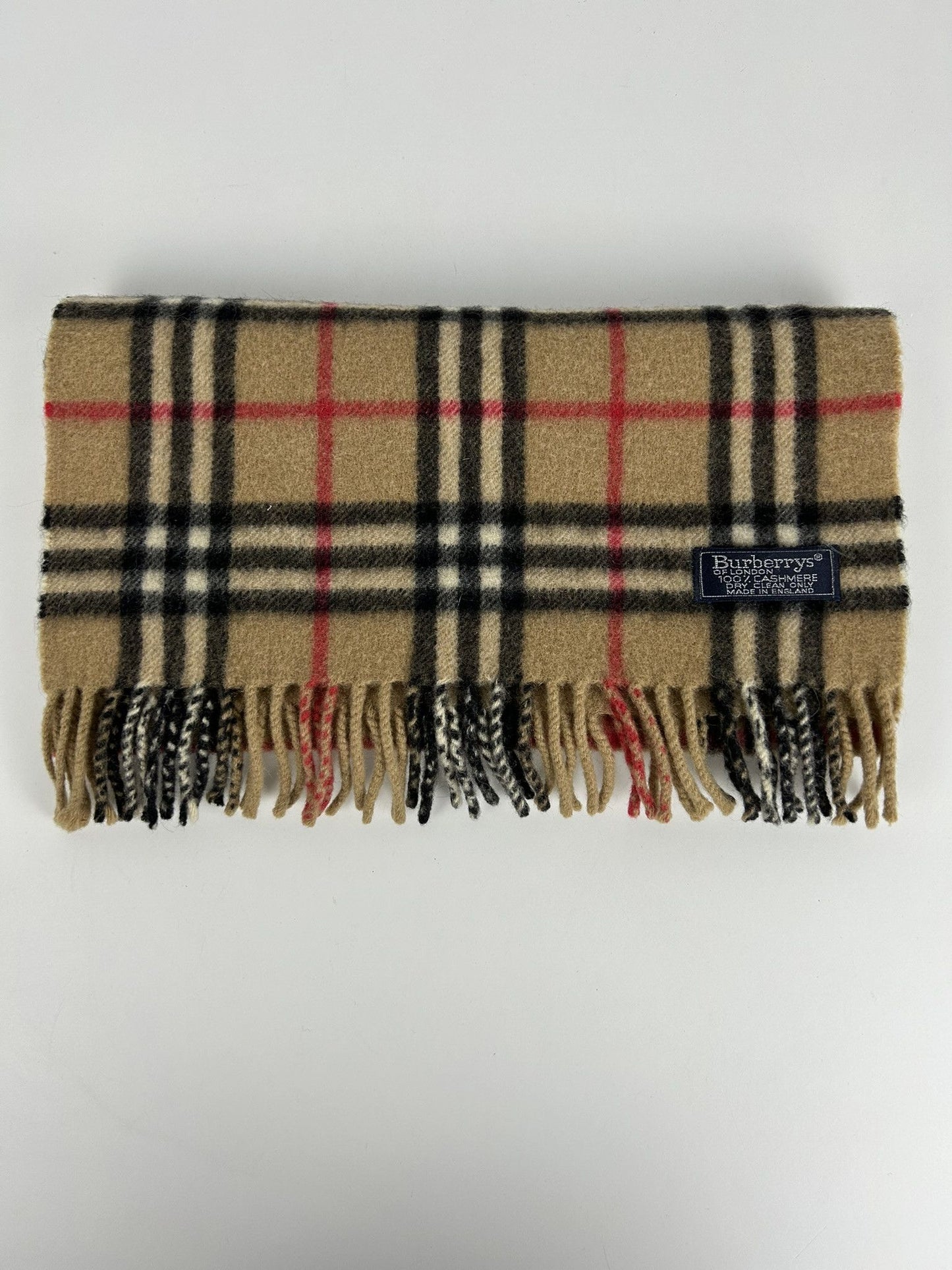 Vintage Burberry nova check cashmere scarf