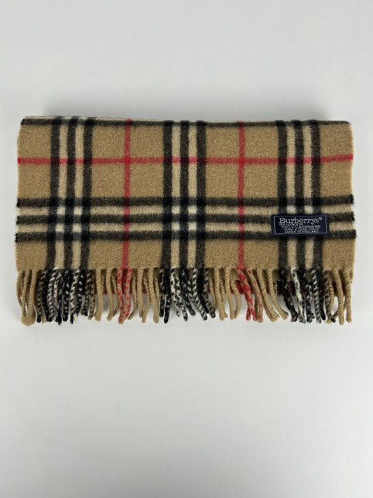 Vintage Burberry nova check cashmere scarf