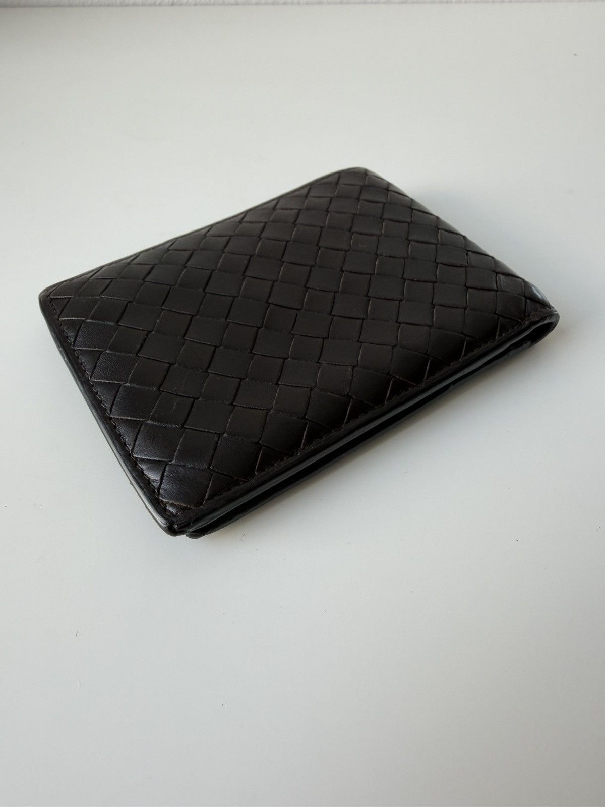 Bottega Veneta intrecciato leather bifold wallet