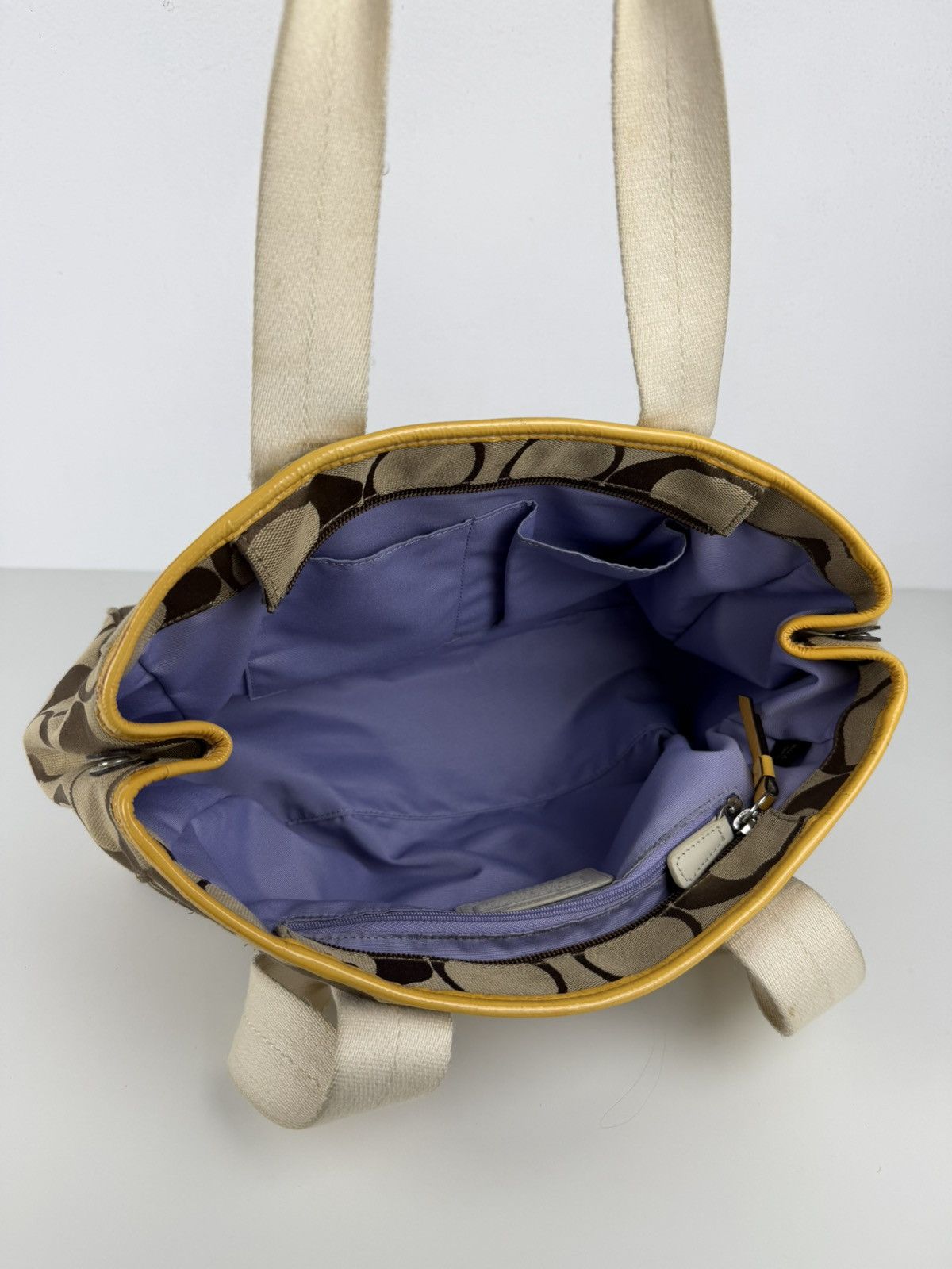 Coach signature daisy tote bag