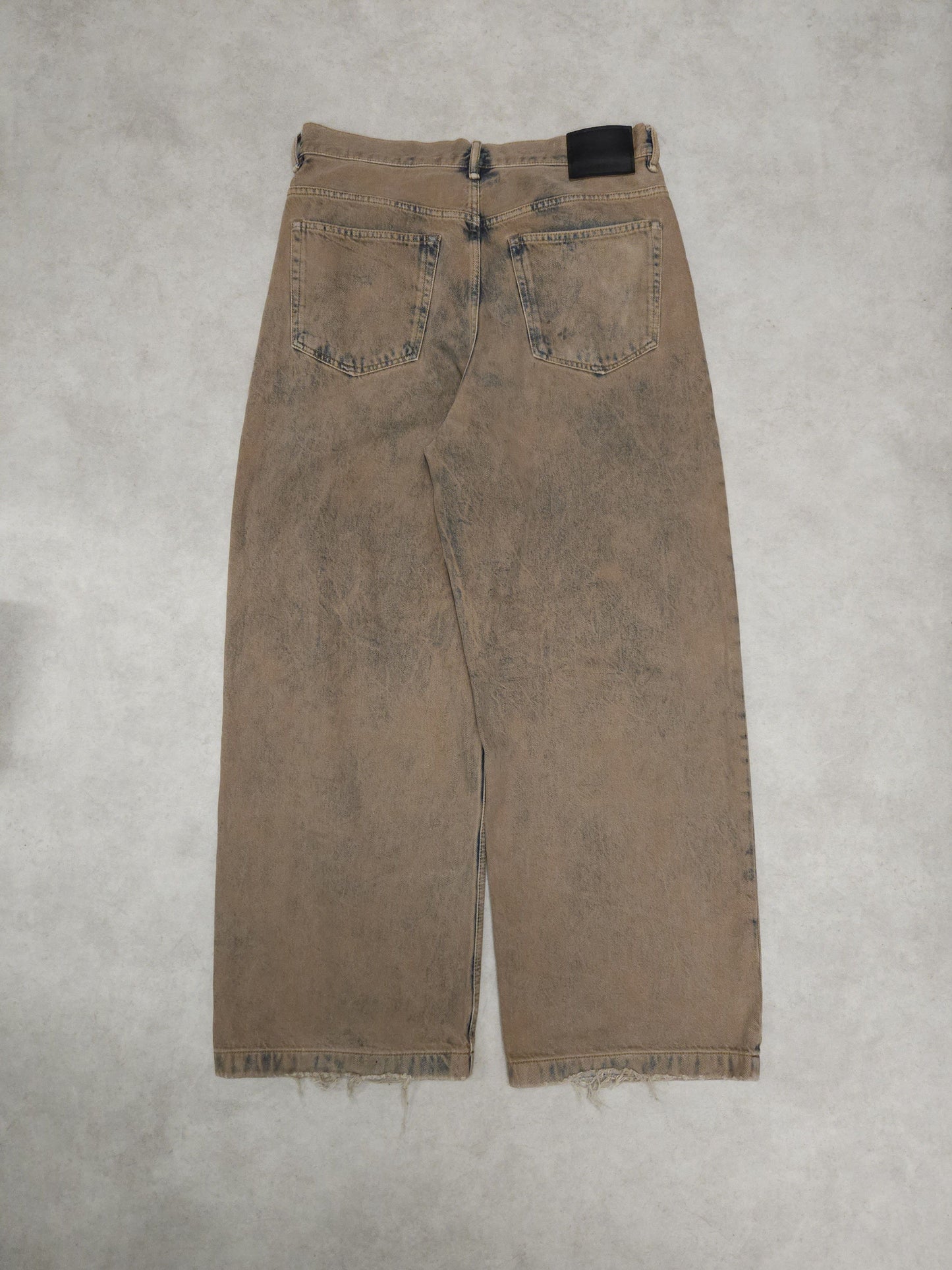 Acne studios 1989 drago road overdyed distressed baggy denim