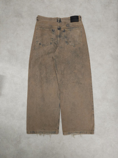 Acne studios 1989 drago road overdyed distressed baggy denim
