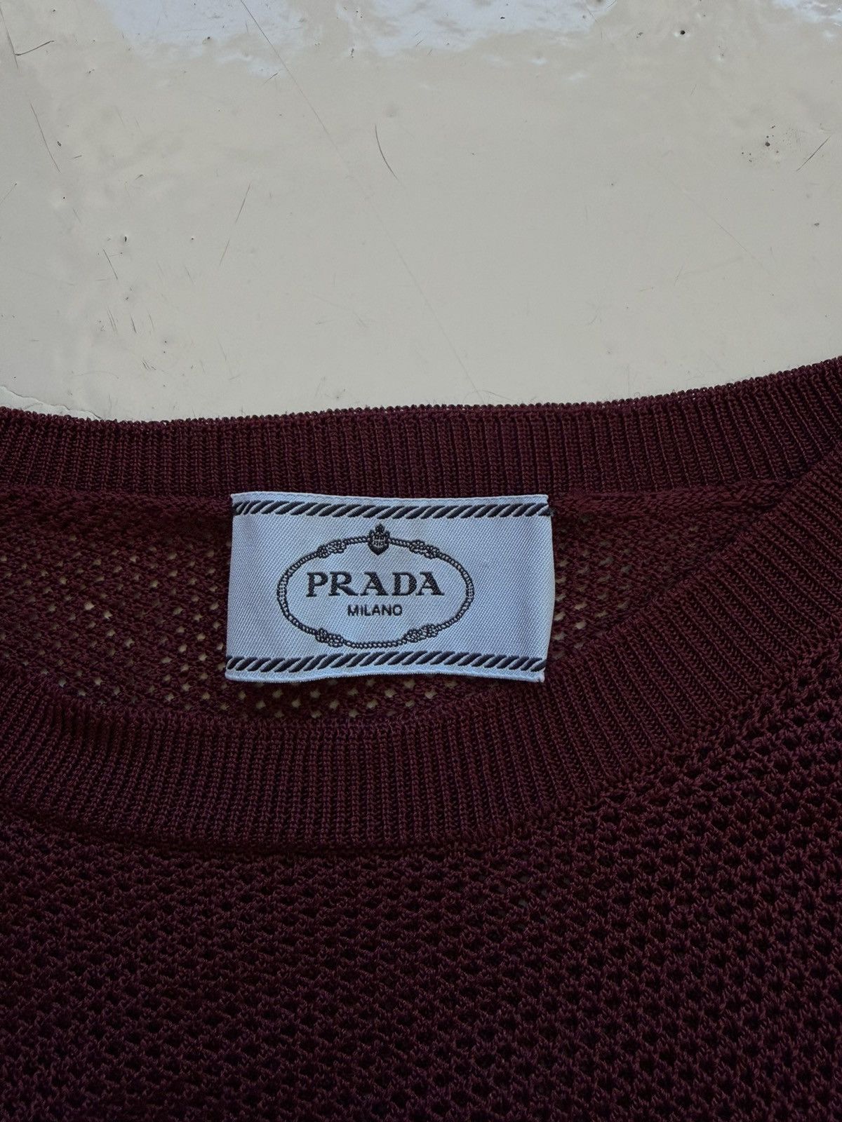 SS2015 Prada viscose mesh top