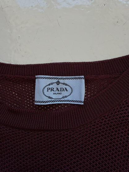 SS2015 Prada viscose mesh top