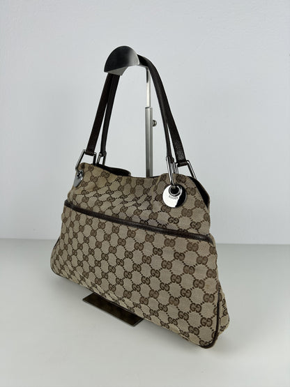 Gucci gg monogram canvas tote bag