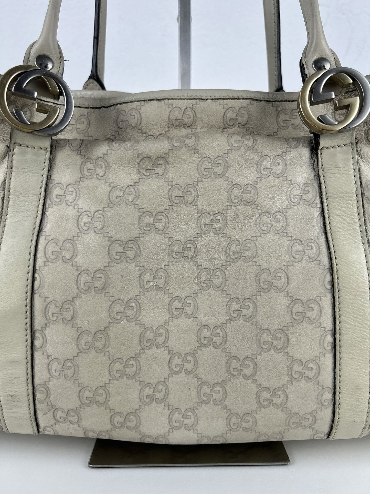 Gucci guccissima twins leather monogram tote bag