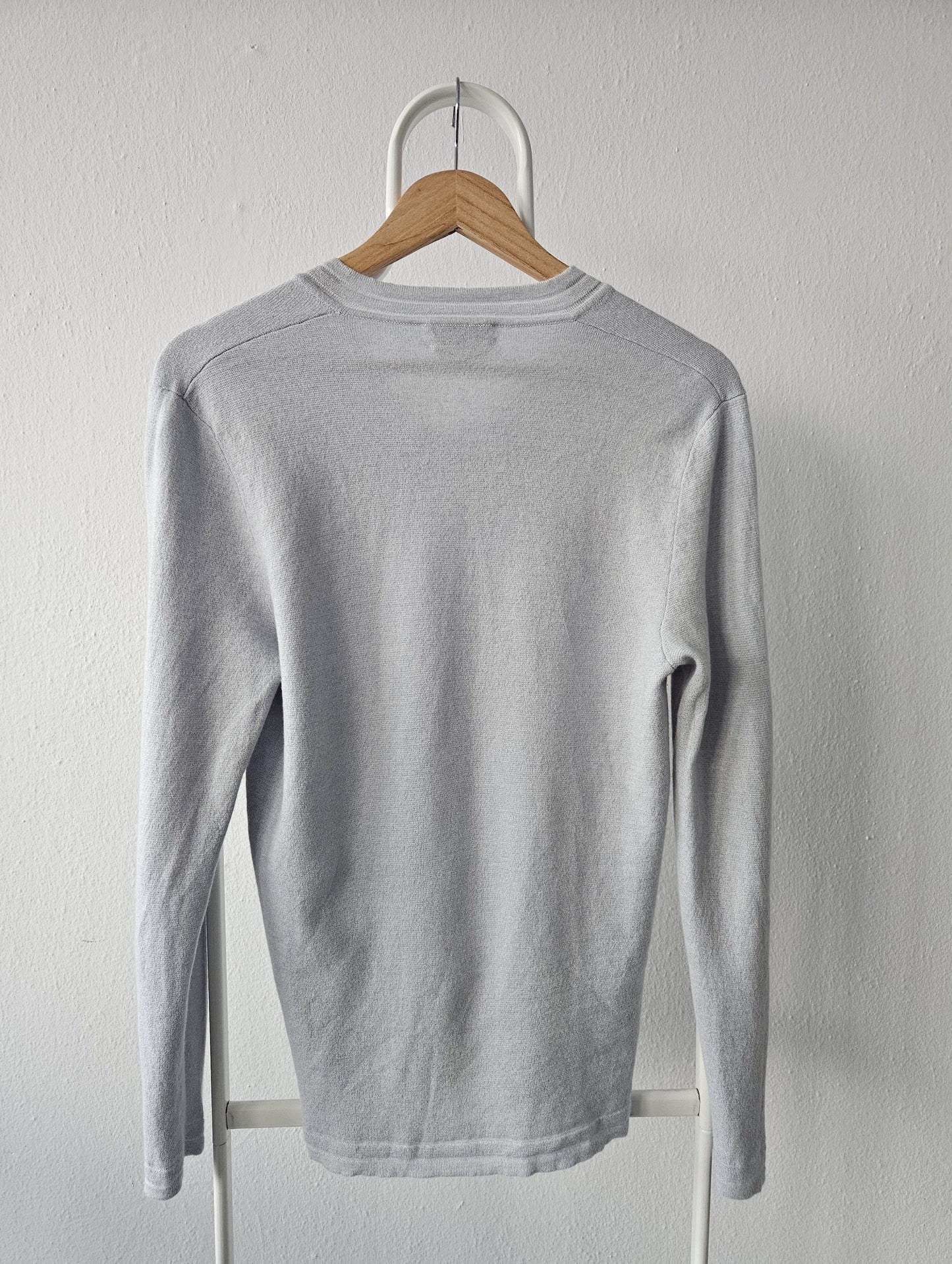 Vintage Hermes cashmere cotton blend v neck pullover