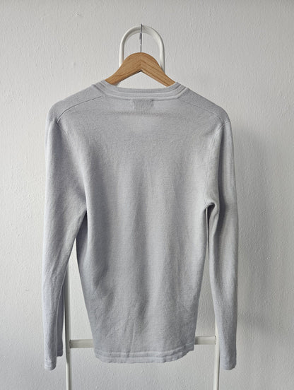 Vintage Hermes cashmere cotton blend v neck pullover