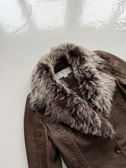 Marlboro Classics shearling afghan/ penny lane short coat