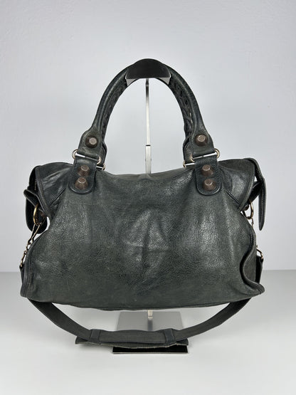 Balenciaga giant hardware city bag in dark gray