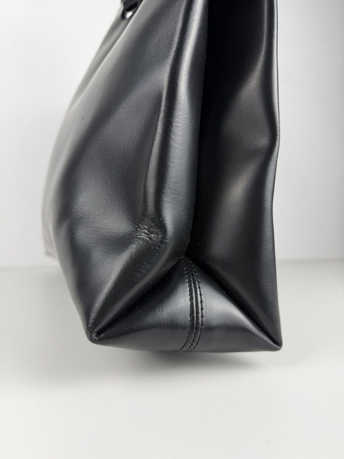 SS2000 Jean Paul Gaultier city panier leather tote bag