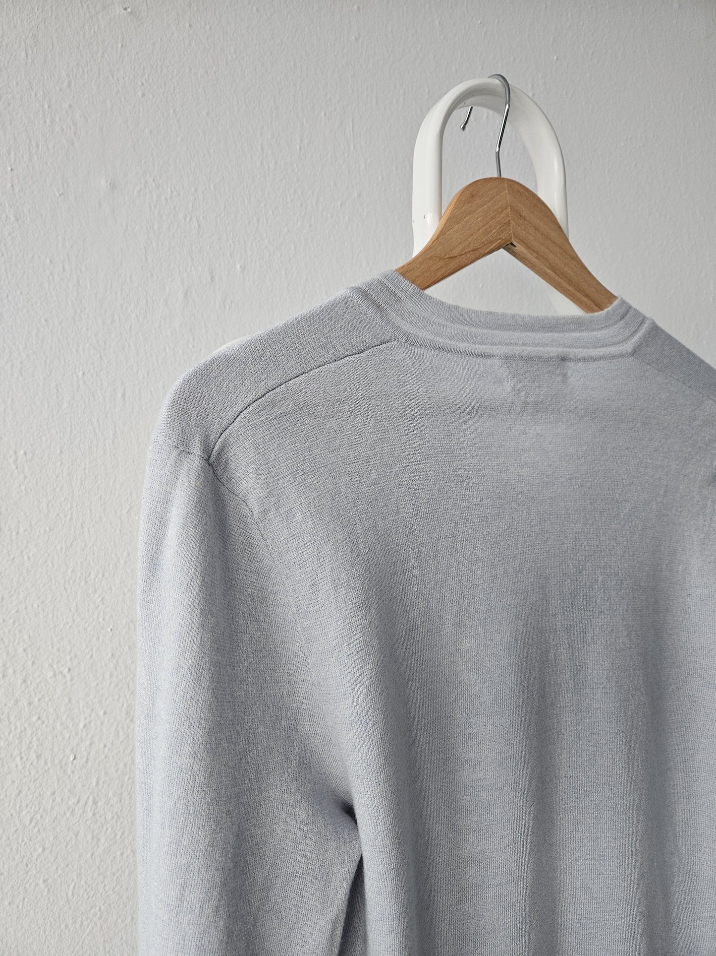 Vintage Hermes cashmere cotton blend v neck pullover