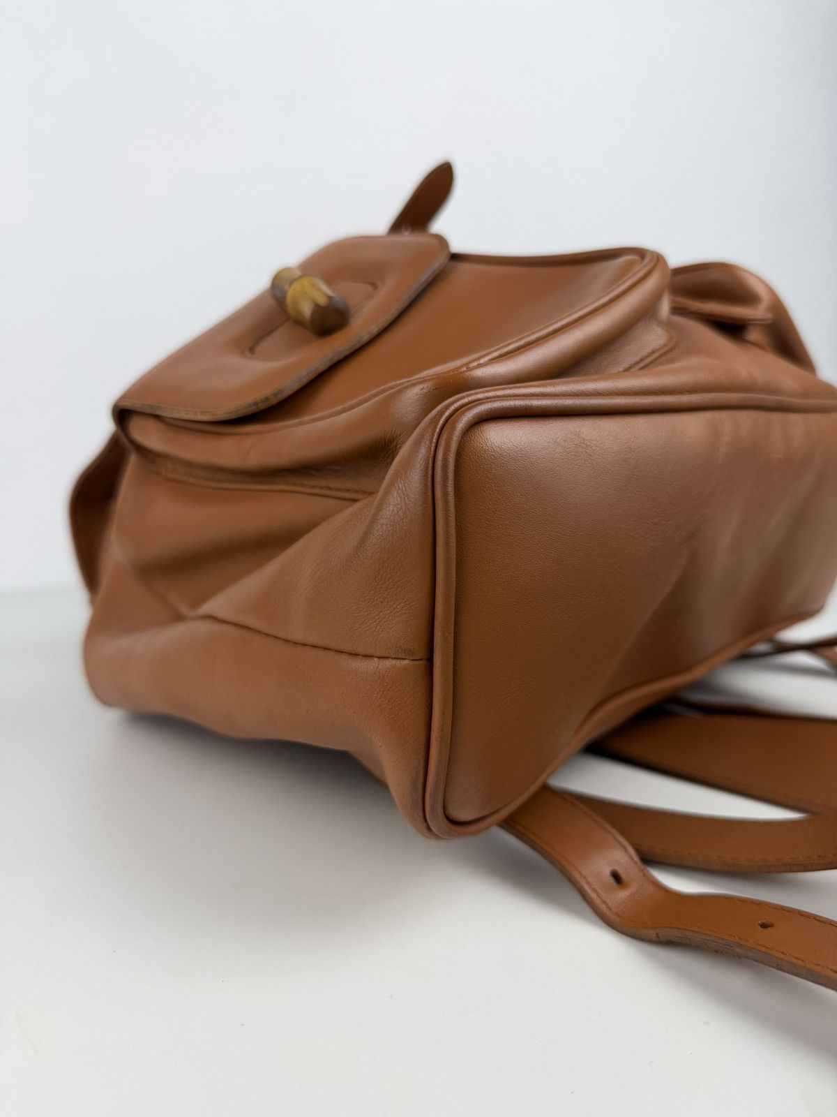 Vintage 80s Gucci bamboo cargo backpack