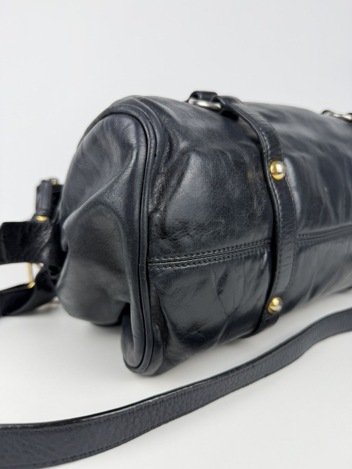 Miu miu vitello bow bag in deep navy