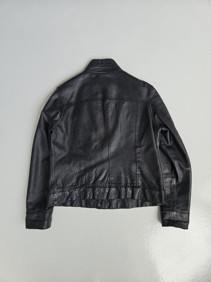 Archive y2k multipocket cropped lambskin leather jacket