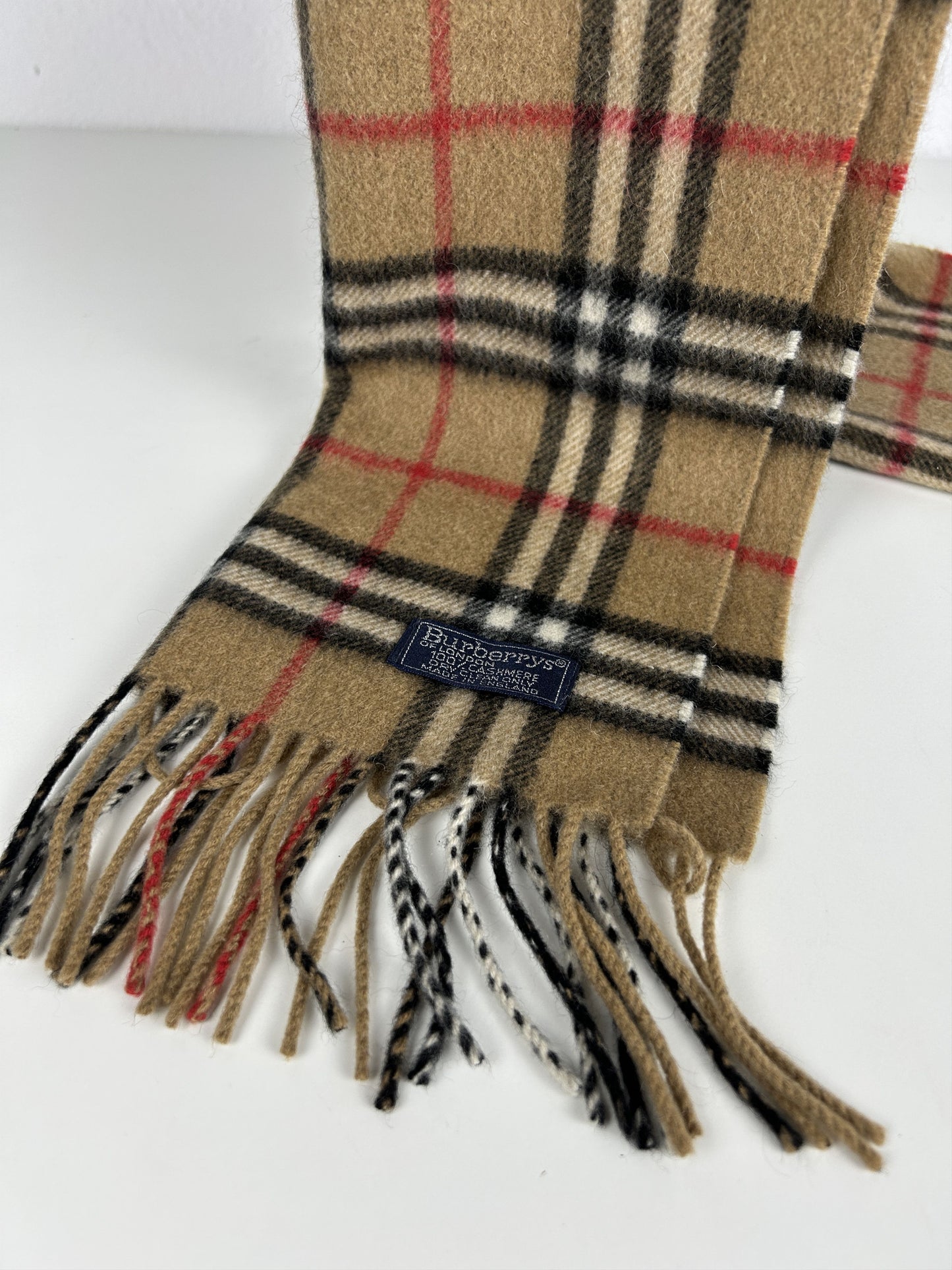 Vintage Burberry nova check cashmere scarf