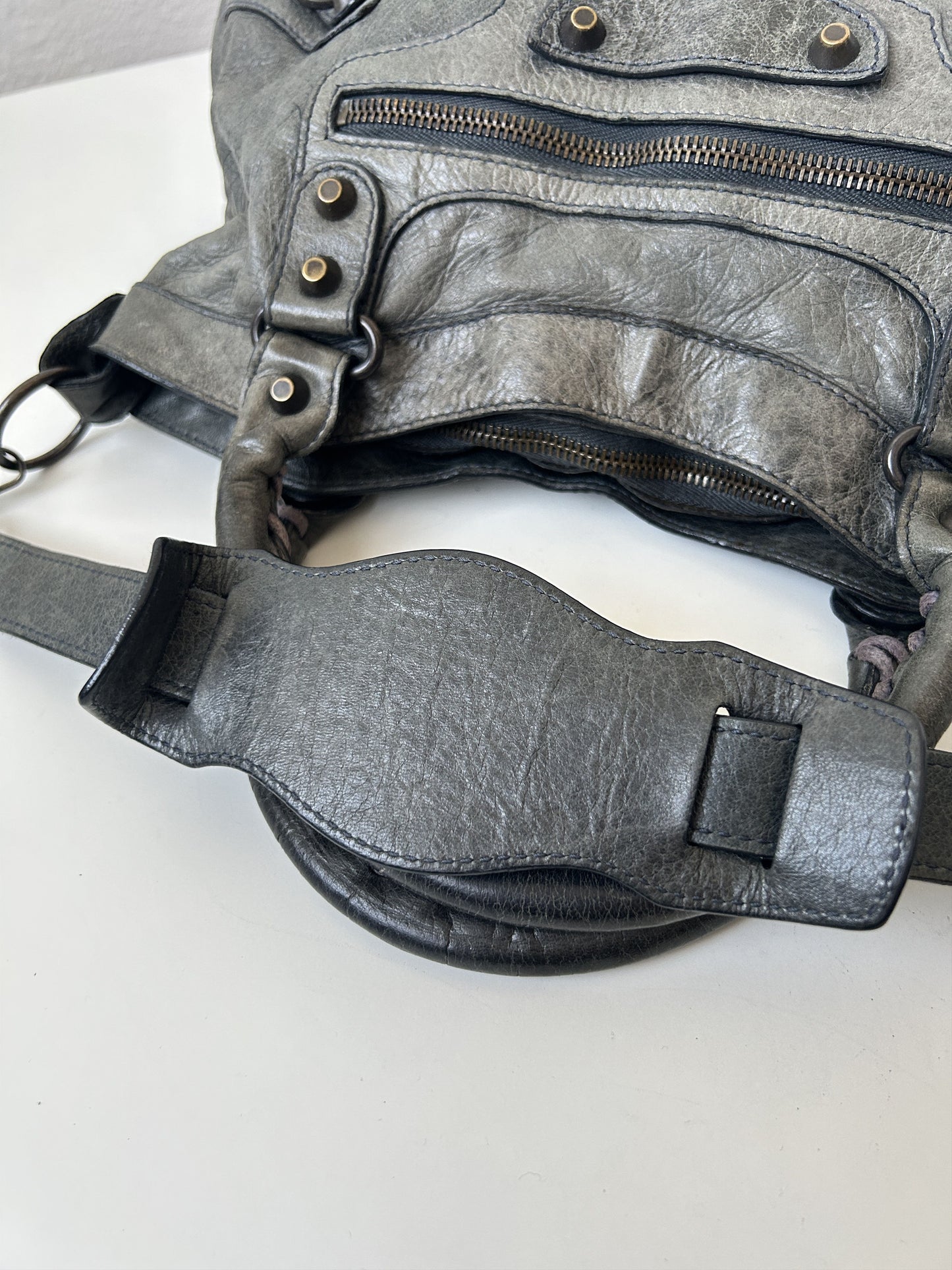 Balenciaga first bag in dark gray