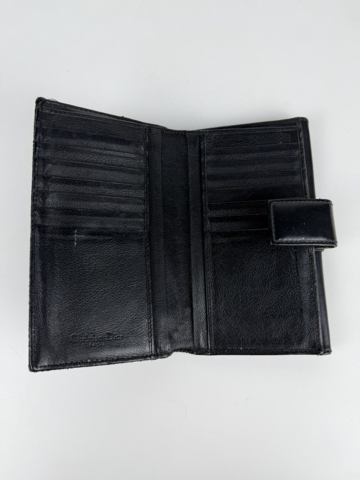 Dior John Galliano era street chic monogram long trifold wallet