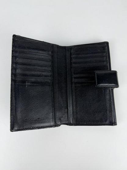 Dior John Galliano era street chic monogram long trifold wallet