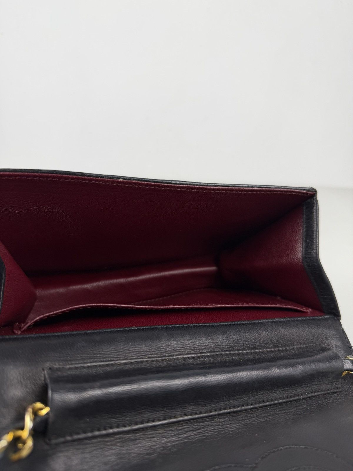 Vintage Chanel CC lambskin mini matelasse full flap
