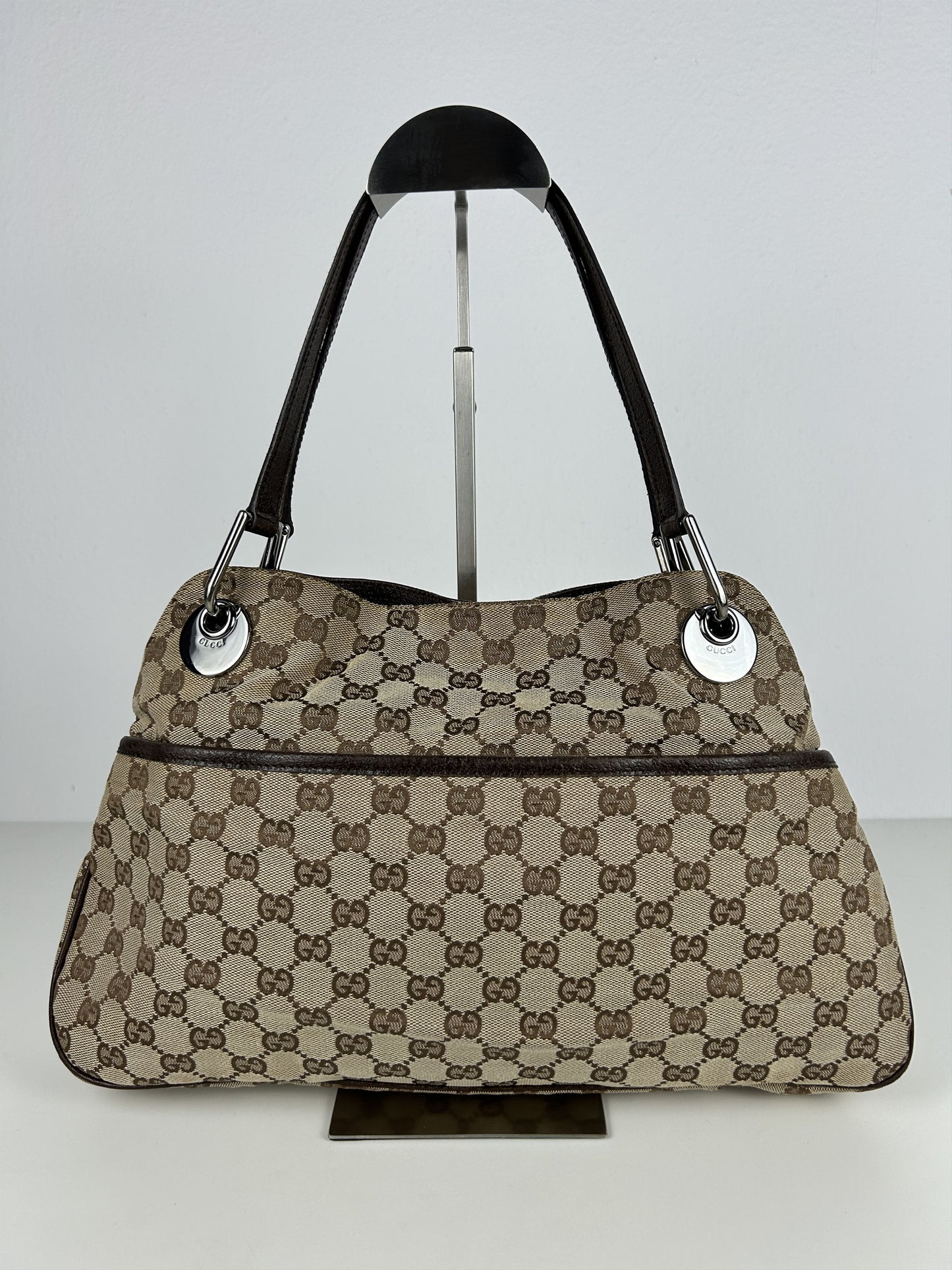 Gucci gg monogram canvas tote bag