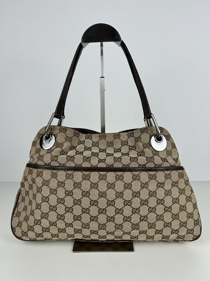 Gucci gg monogram canvas tote bag