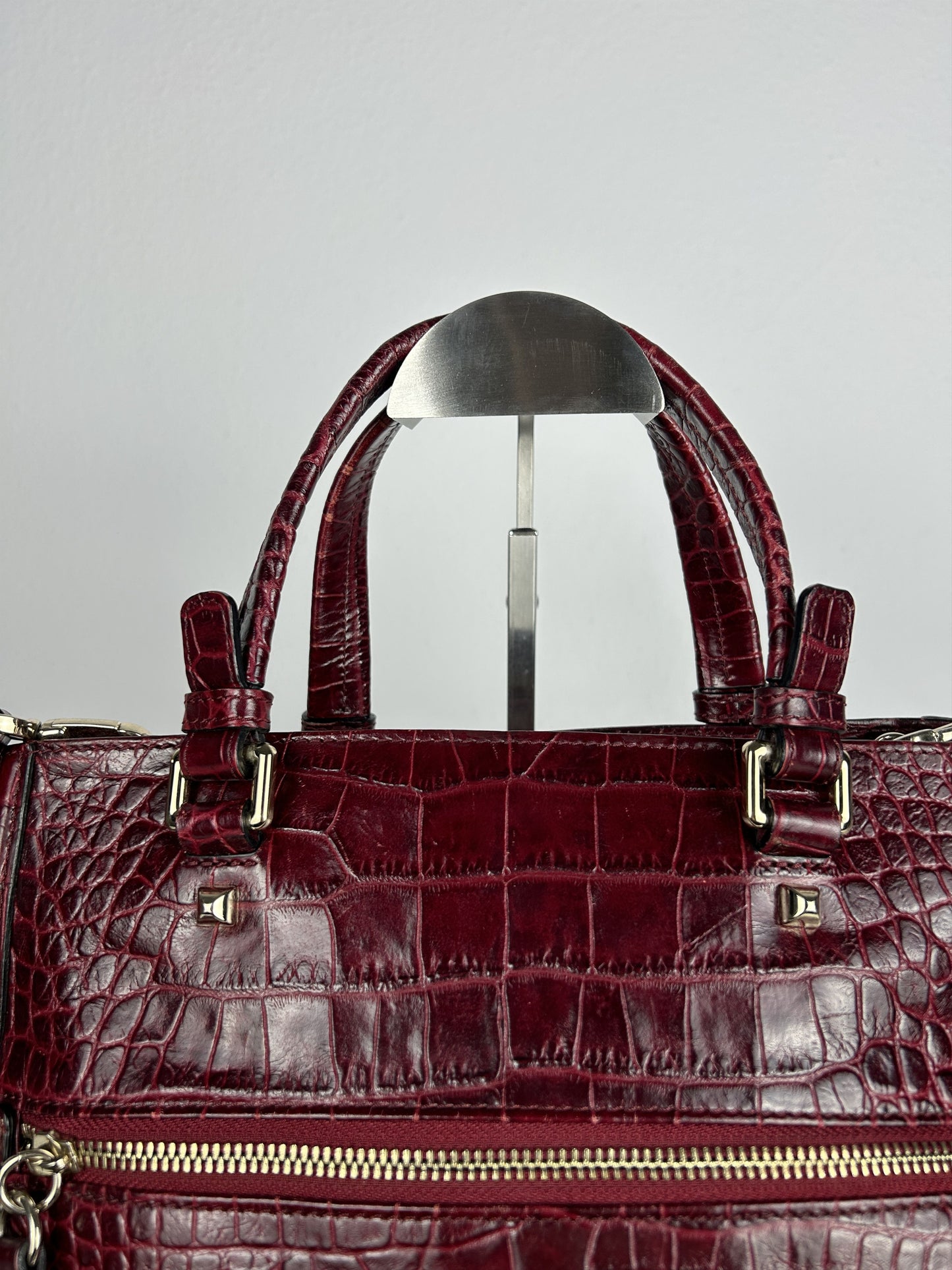 Vintage Y2k Cavalli class embossed leather handbag