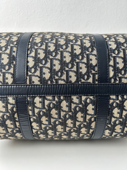 Vintage 70s Dior trotter oblique monogram canvas bowling bag