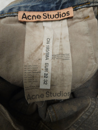 Acne studios 1989 drago road overdyed distressed baggy denim
