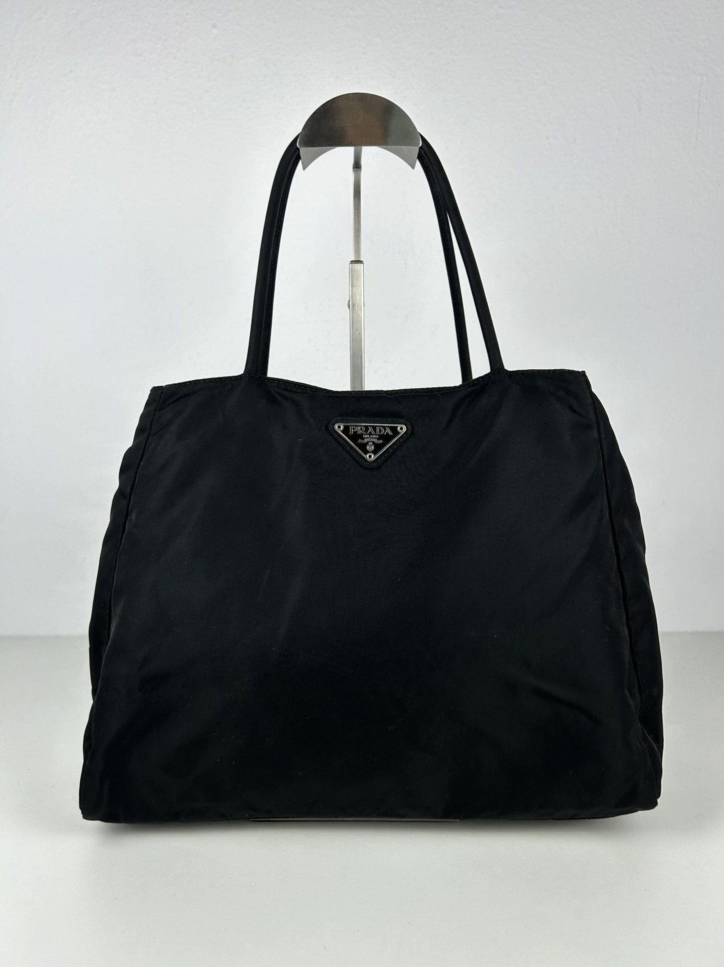 Vintage y2k prada tessuto city nylon triangle logo handbag