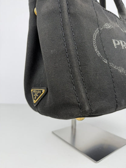 Prada canapa canvas tote small