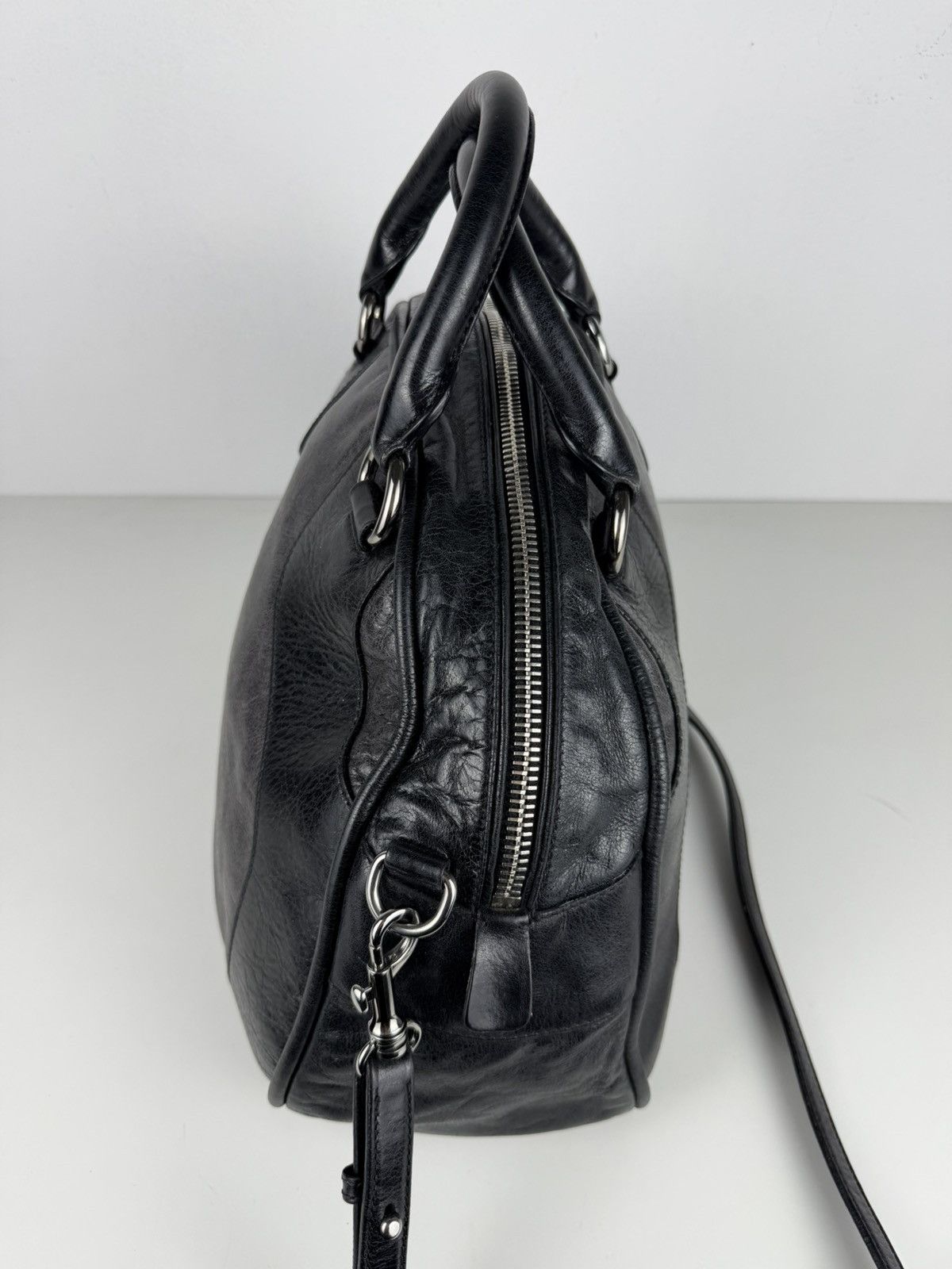 Miu Miu leather bowling bag