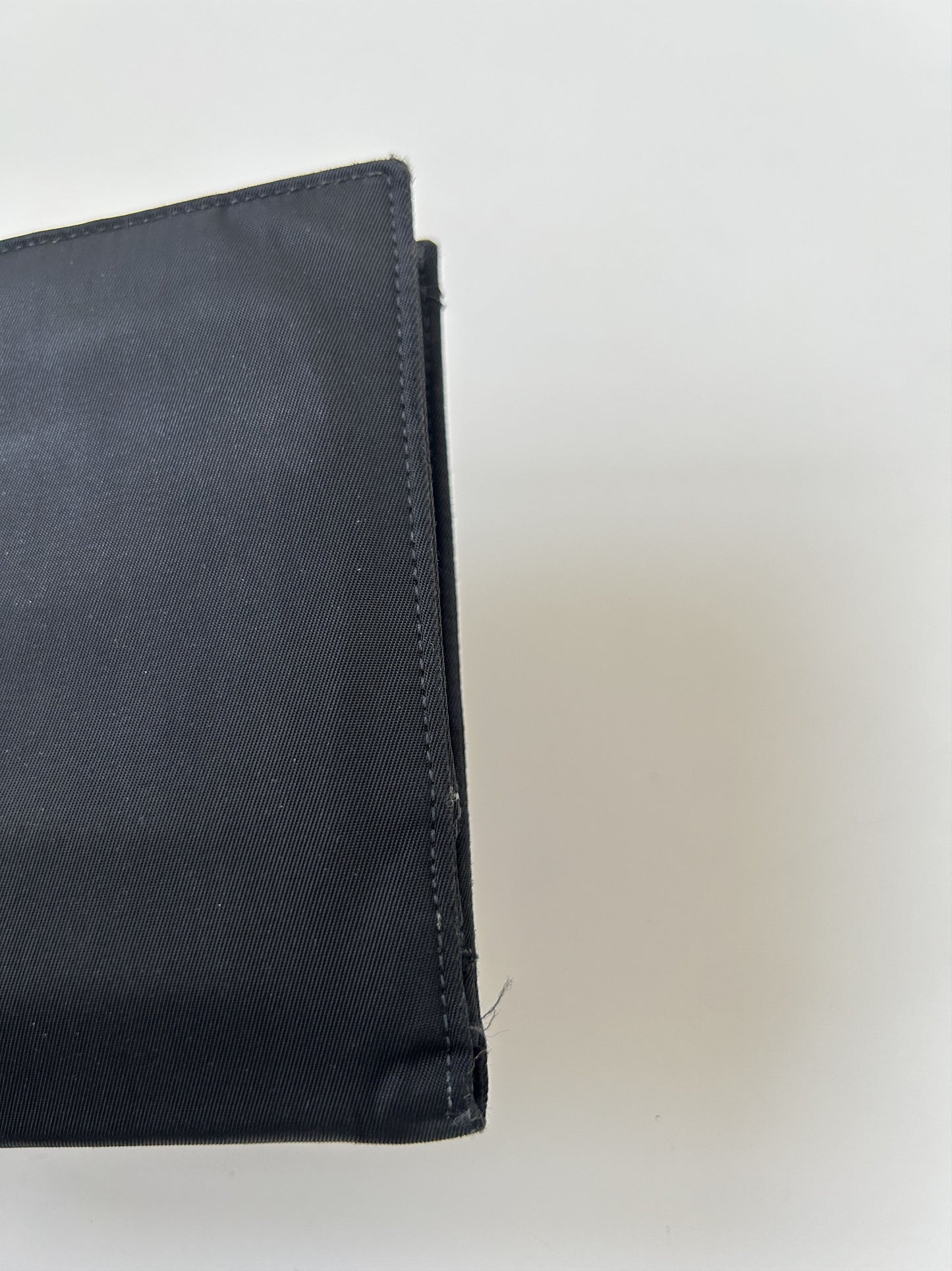 Prada triangle logo nylon bifold wallet