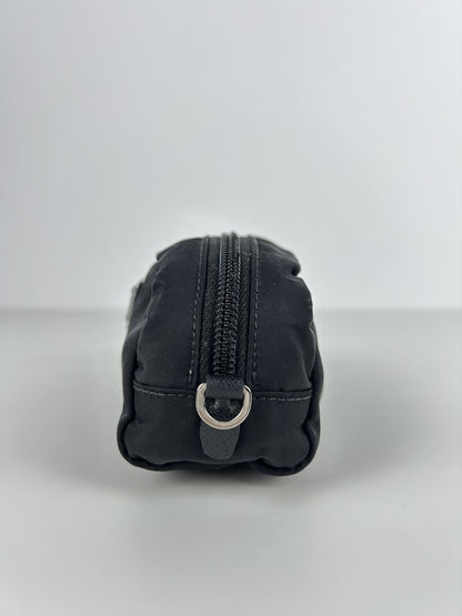 Prada nylon triangle logo mini pouch