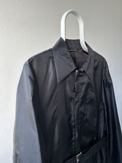 Gaultier homme objet nylon belted trench coat
