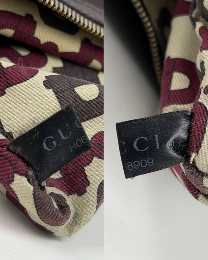 Gucci guccissima princy leather mini Boston bag
