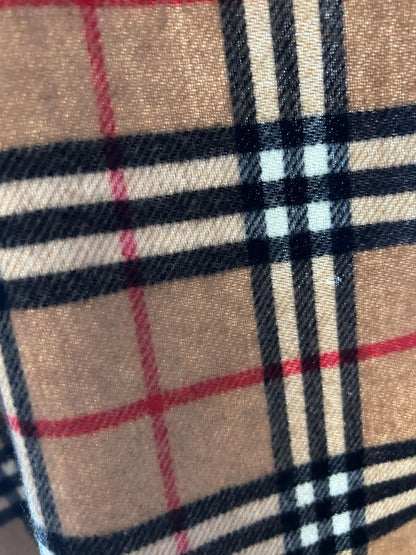 Vintage Burberry nova check merino wool and cashmere scarf