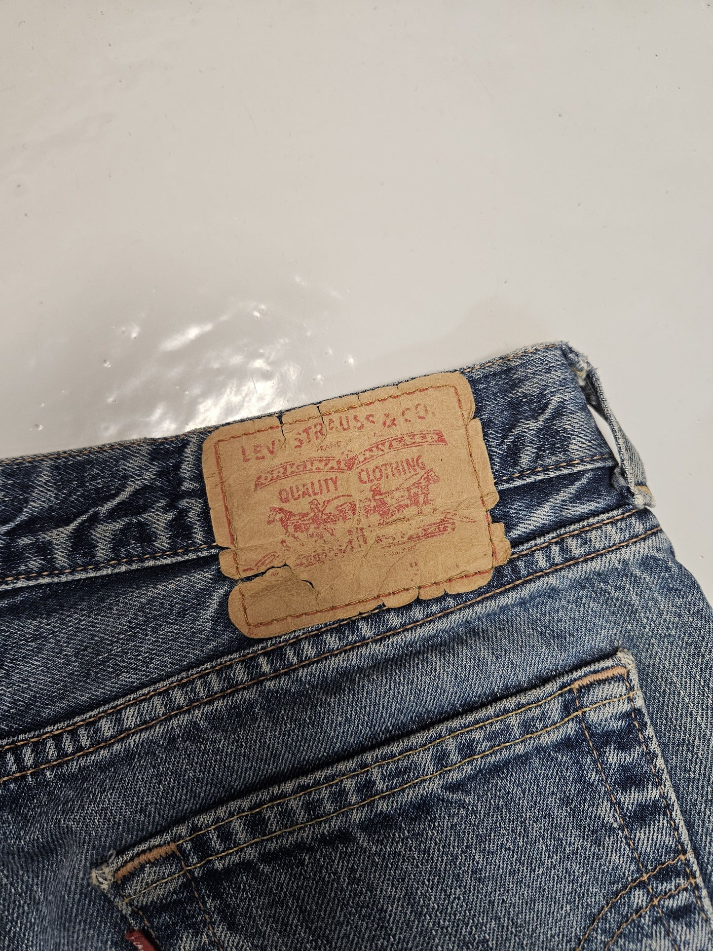 Vintage y2k levis 544 distressed flared denim