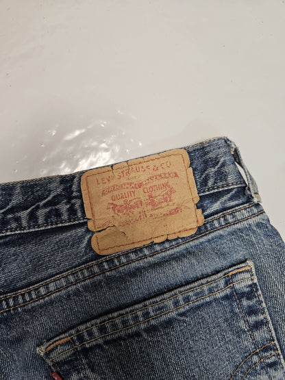 Vintage y2k levis 544 distressed flared denim