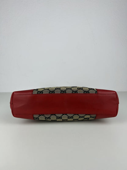 Vintage y2k Gucci monogram canvas and leather shoulder bag