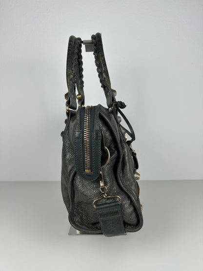 Balenciaga giant hardware city bag in dark gray