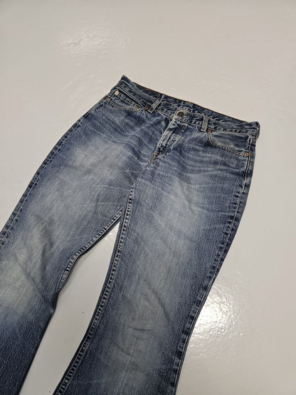 Vintage y2k levis 544 distressed flared denim