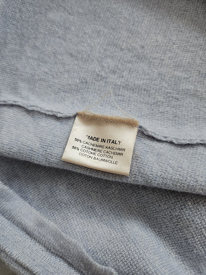 Vintage Hermes cashmere cotton blend v neck pullover
