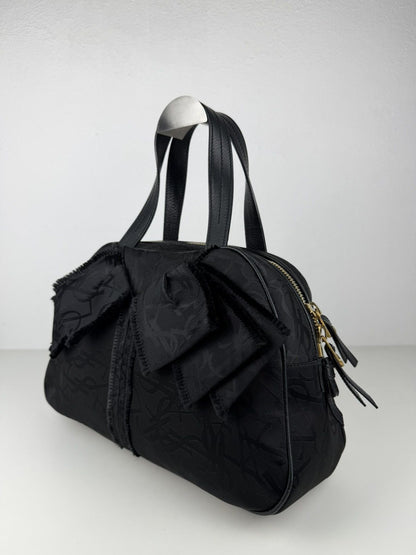 YSL Rive Gauche monogram obi bow bowler bag