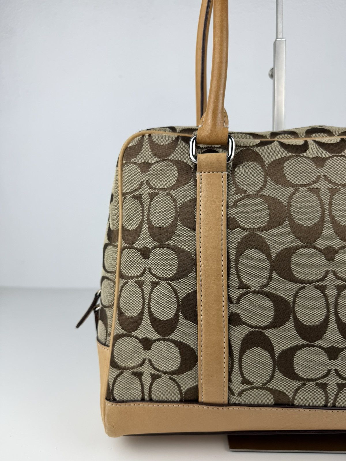 Coach signature canvas and leather satchel