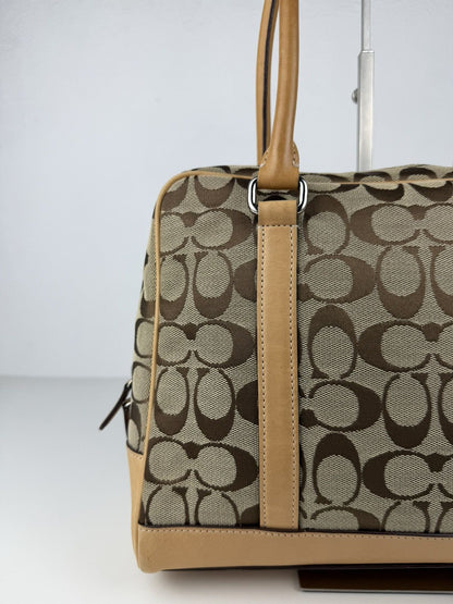 Coach signature canvas and leather satchel