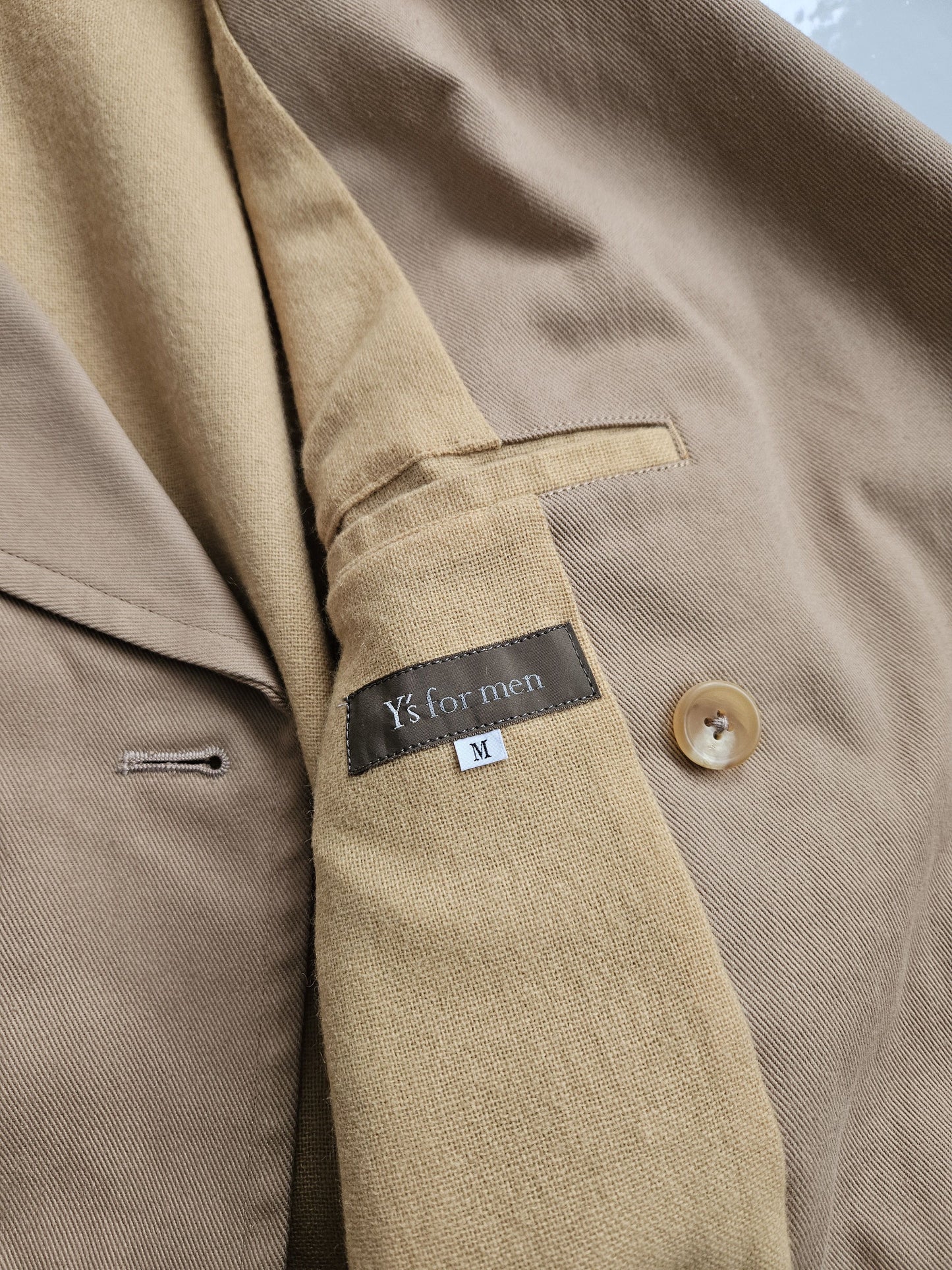 Yohji Yamamoto Y's double breasted reefer jacket peacoat