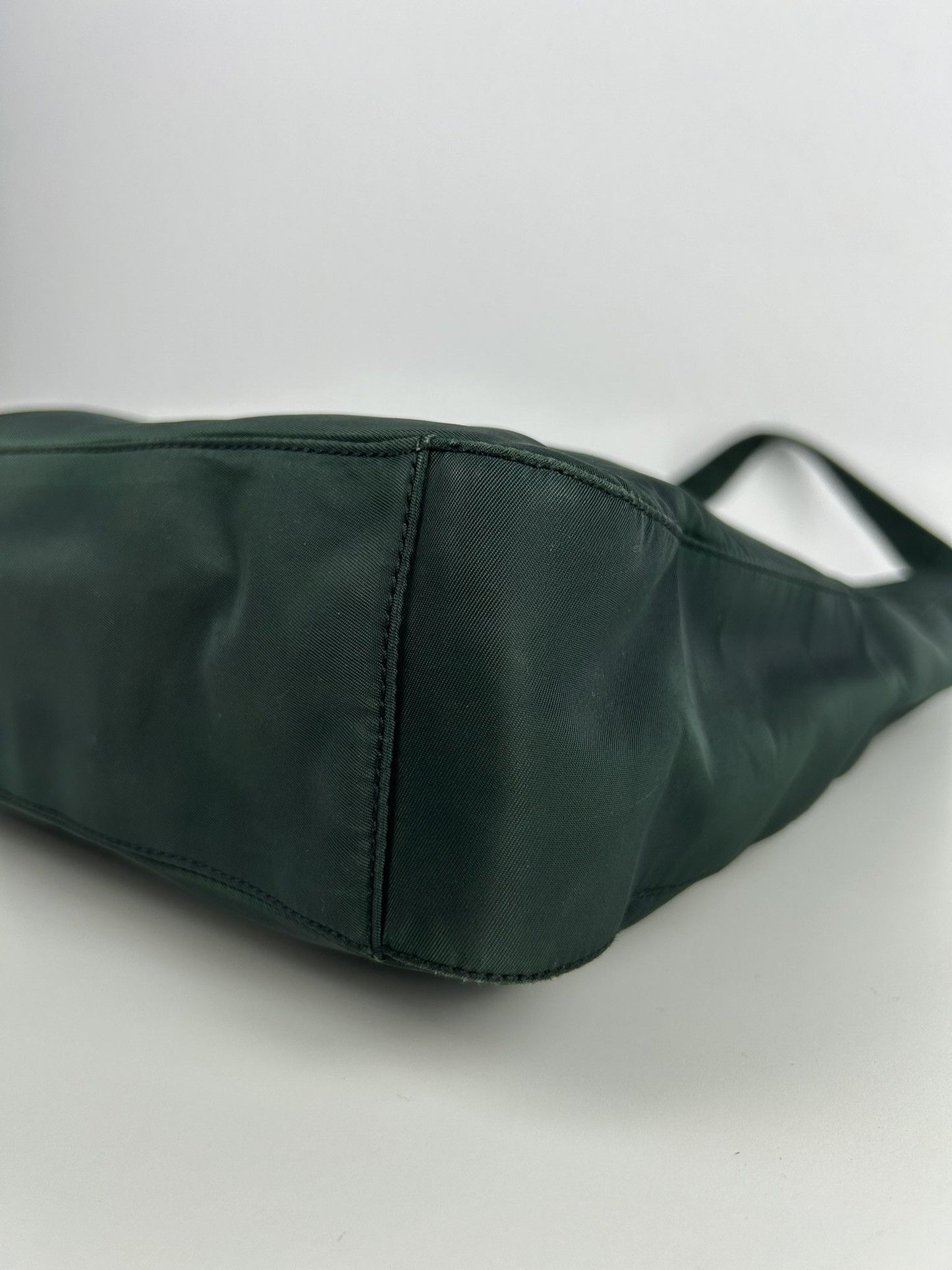 Vintage 90s Prada nylon triangle logo hobo handbag