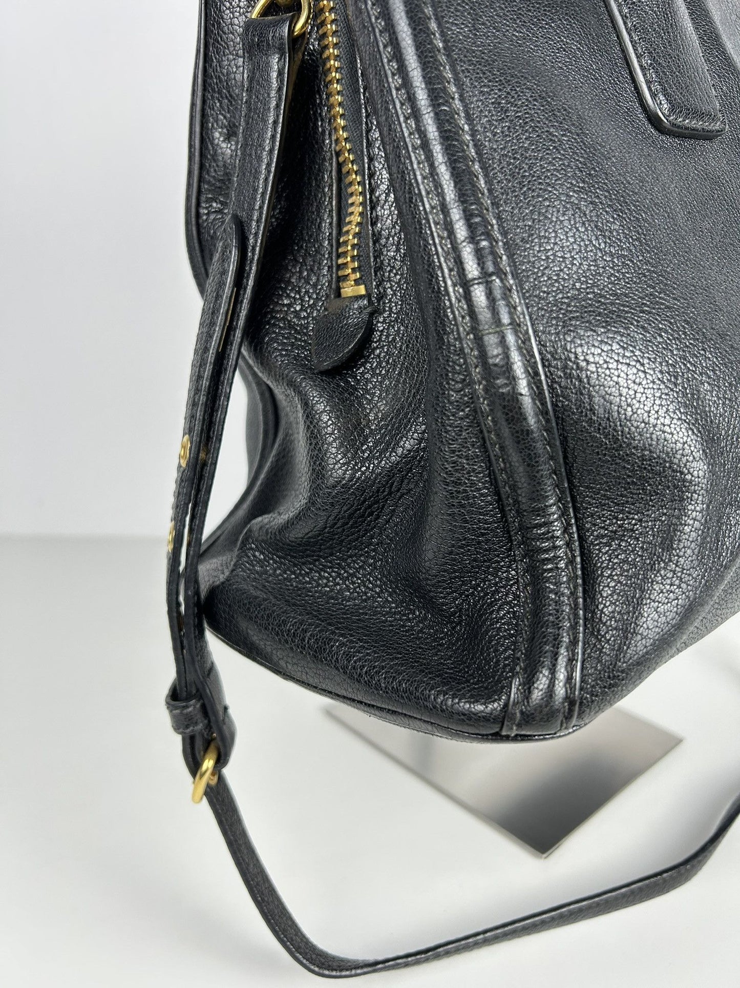 Miu miu madras leather tote bag