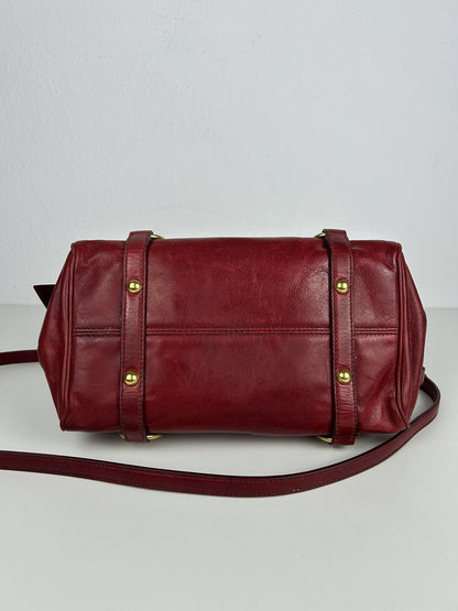 Miu miu vitello small bow bag in red